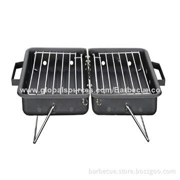 Mini Grill, Enamel Finish, Made of Carbon Steel, with Heat Insulation Bag